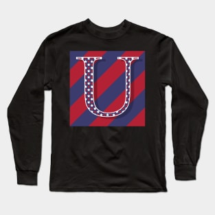 Old Glory Letter U Long Sleeve T-Shirt